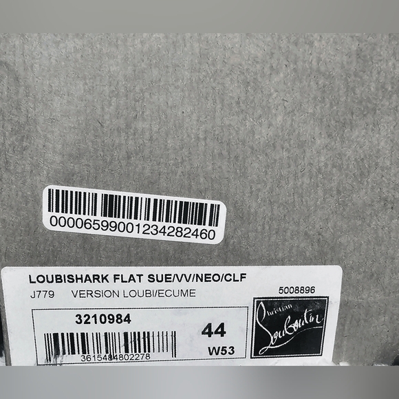 BRAND NEW Men's Christian Louboutin Gray, Gold & Red Loubishark Sneakers SIZE 44 - Picture 5 of 10